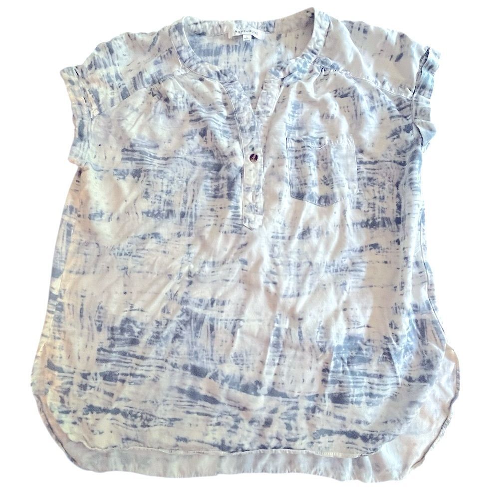 Womens’ Rose & Olive Sleeveless Rayon Blouse Size L